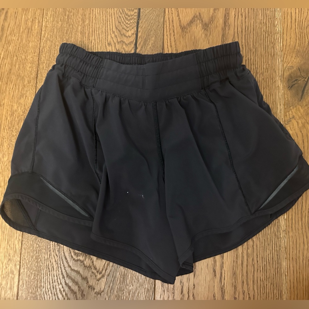 Black Lululemon Hotty Hot Shorts